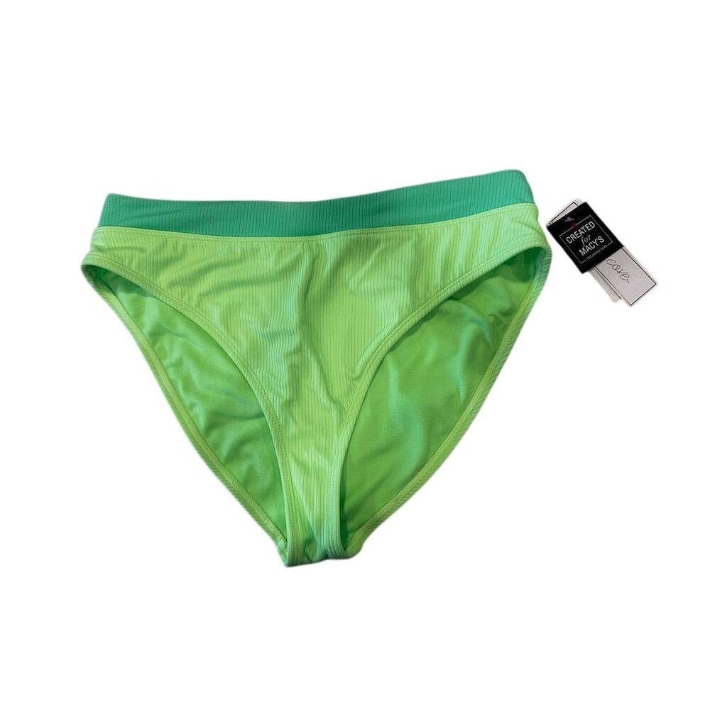 Salt & Cove Women's Hipster Bikini Bottom Green XL Ribbed Texture